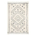 Aspen 1537 Modern Moroccan Berber Soft Plush Boho Shaggy Tassel Ivory/Grey Rug