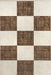 Aspen Brown Checkerboard Fringed Area Rug 152x244 cm