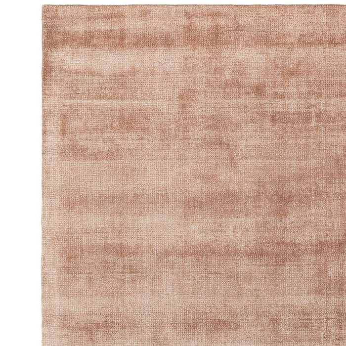 Aston Modern Plain Distressed Shimmer Hand-Woven Textured Viscose Flatweave Copper Rug