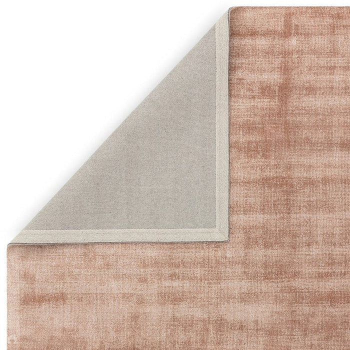 Aston Modern Plain Distressed Shimmer Hand-Woven Textured Viscose Flatweave Copper Rug