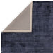 Aston Modern Plain Distressed Shimmer Hand-Woven Textured Viscose Flatweave Navy Rug