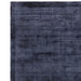 Aston Modern Plain Distressed Shimmer Hand-Woven Textured Viscose Flatweave Navy Rug