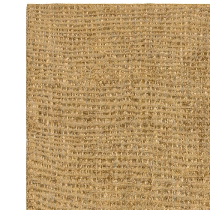 Aston Modern Plain Distressed Shimmer Hand-Woven Textured Viscose Flatweave Ochre Rug