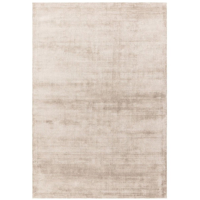 Aston Modern Plain Distressed Shimmer Hand-Woven Textured Viscose Flatweave Sand Rug