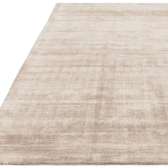 Aston Modern Plain Distressed Shimmer Hand-Woven Textured Viscose Flatweave Sand Rug