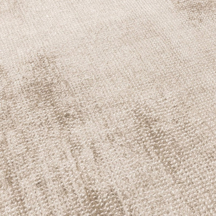 Aston Modern Plain Distressed Shimmer Hand-Woven Textured Viscose Flatweave Sand Rug