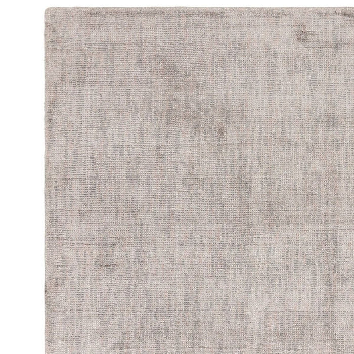 Aston Modern Plain Distressed Shimmer Hand-Woven Textured Viscose Flatweave Silver Rug