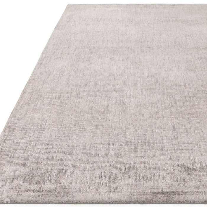 Aston Modern Plain Distressed Shimmer Hand-Woven Textured Viscose Flatweave Silver Rug