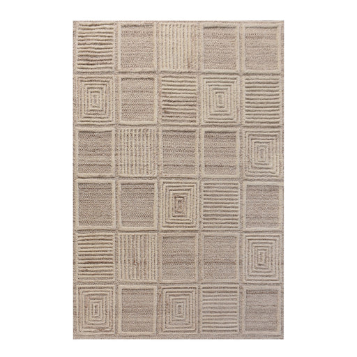 Astra III Geometric Wool Rug Hand Woven Natural Fiber