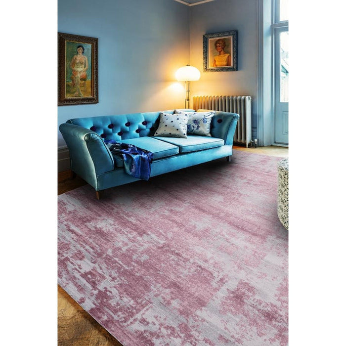 Astral AS05 Modern Abstract Distressed Shimmer Textured Soft-Touch Acrylic Heather/Pink/Light Grey/Cream Rug