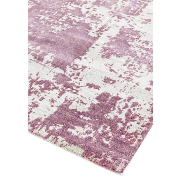 Astral AS05 Modern Abstract Distressed Shimmer Textured Soft-Touch Acrylic Heather/Pink/Light Grey/Cream Rug