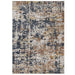 Astro 4153 X Modern Abstract Distressed Soft-Touch Woven Textured Polyester Flatweave Multicolour Rug