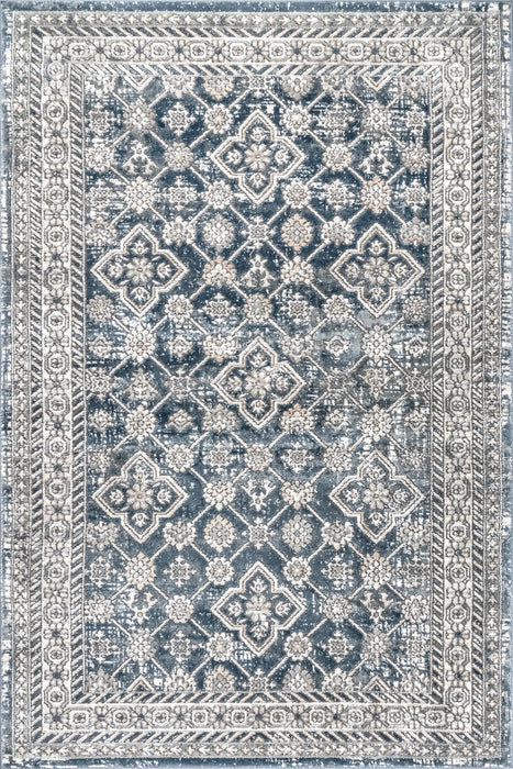 Audrianna Geometric Blue Area Rug 152 Cm