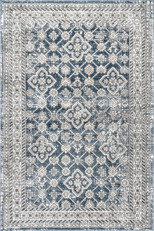 Audrianna Geometric Blue Area Rug 152 Cm