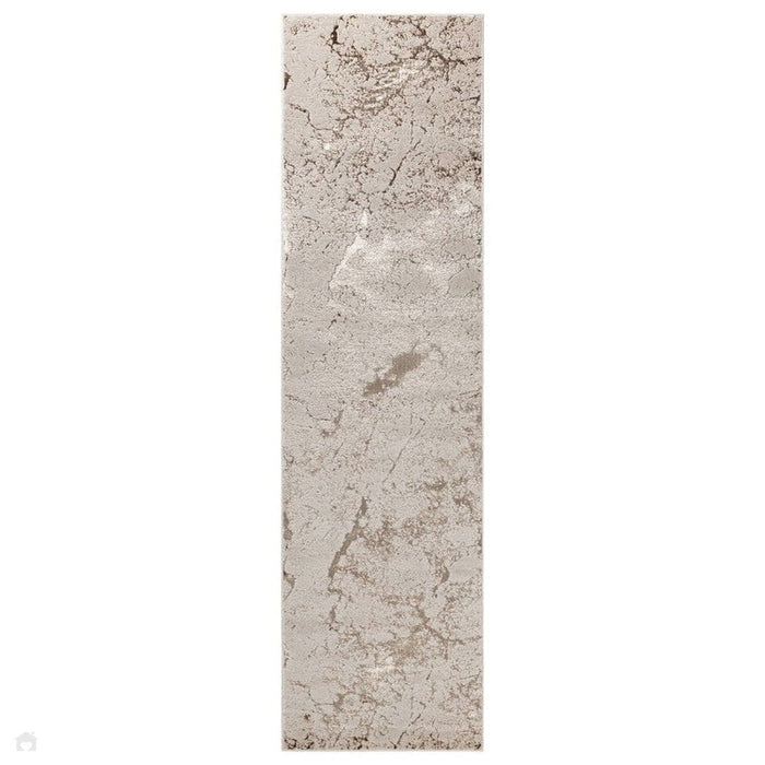 Aurora AU16 Strata Modern Abstract Distressed Marbled Metallic Shimmer Textured High-Density Soft Smooth Flat-Pile Beige/Bronze/Brown/Champagne/Grey Rug