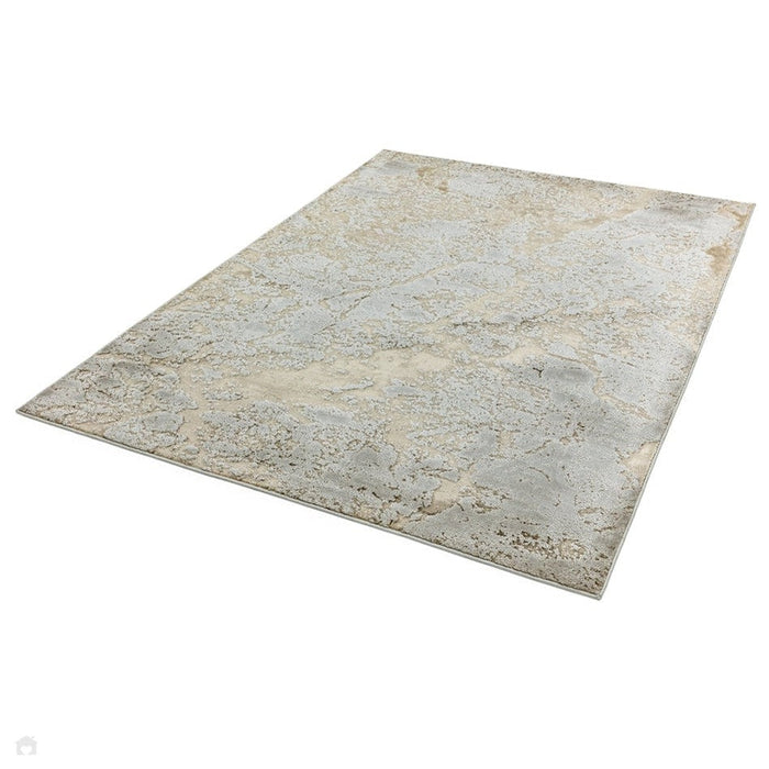 Aurora AU16 Strata Modern Abstract Distressed Marbled Metallic Shimmer Textured High-Density Soft Smooth Flat-Pile Beige/Bronze/Brown/Champagne/Grey Rug