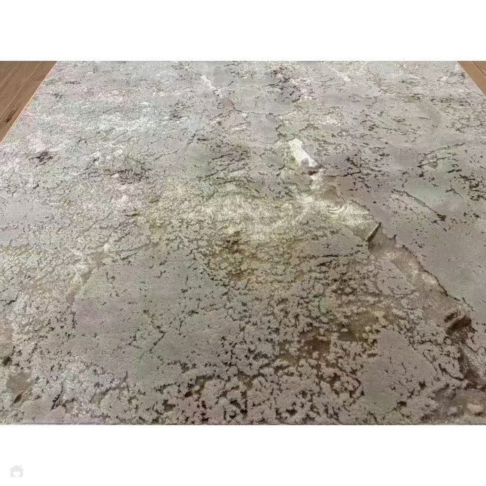 Aurora AU16 Strata Modern Abstract Distressed Marbled Metallic Shimmer Textured High-Density Soft Smooth Flat-Pile Beige/Bronze/Brown/Champagne/Grey Rug