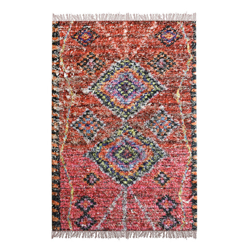 Austen Viscose Printed Hand-Woven Multicolor Area Rug