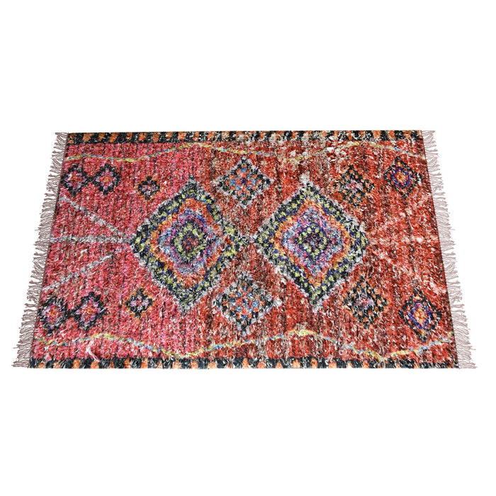 Austen Viscose Printed Hand-Woven Multicolor Area Rug