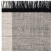 Avalon Modern Plain Beaded Basketweave Hand-Woven Textured Wool Flatweave Cream/Black Rug