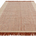 Avalon Modern Plain Beaded Basketweave Hand-Woven Textured Wool Flatweave Rust Rug