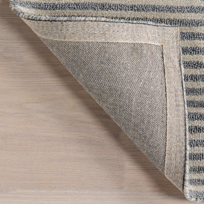 Ayla Blue Striped Area Rug for Modern Interiors