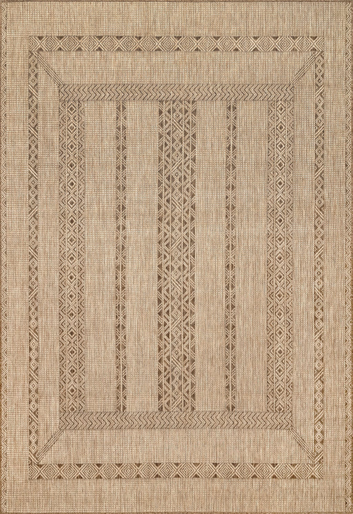 Ayla Boho Indoor Outdoor Area Rug 152 Cm Brown