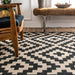 Aztec Black Trellis Area Rug for Modern Living Spaces