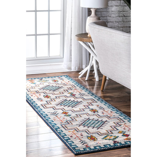 Aztec Blue Area Rug 160x230 cm