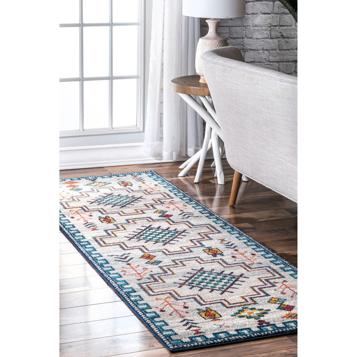 Aztec Blue Area Rug 160x230 cm