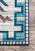 Aztec Blue Area Rug 160x230 cm