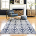 Aztec Blue Harlequin Area Rug 120x180 cm