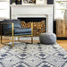 Aztec Blue Harlequin Area Rug 120x180 cm