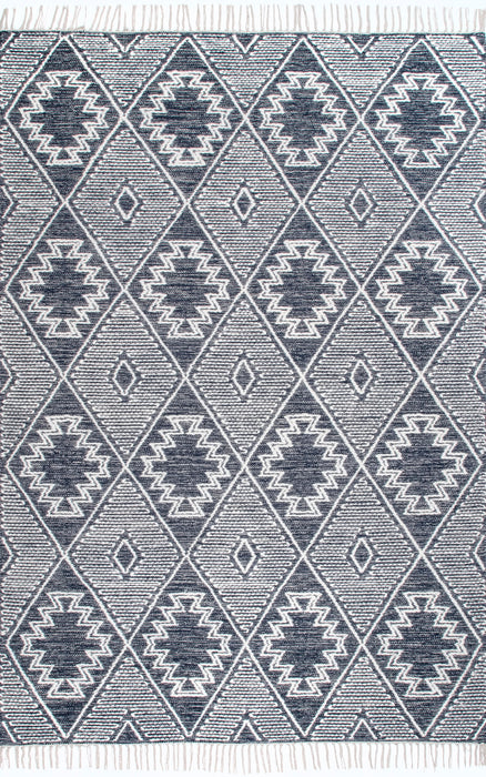 Aztec Blue Harlequin Area Rug 120x180 cm