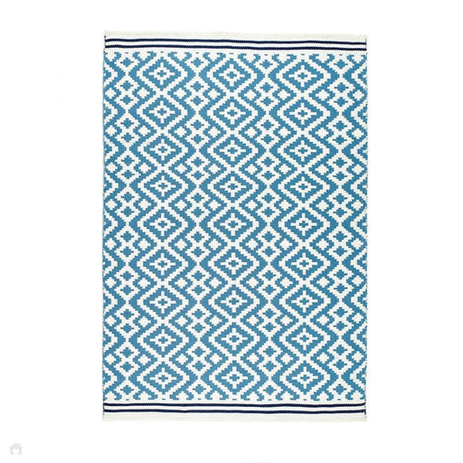 Aztec Blue/Navy Flatweave In-Outdoor Rug