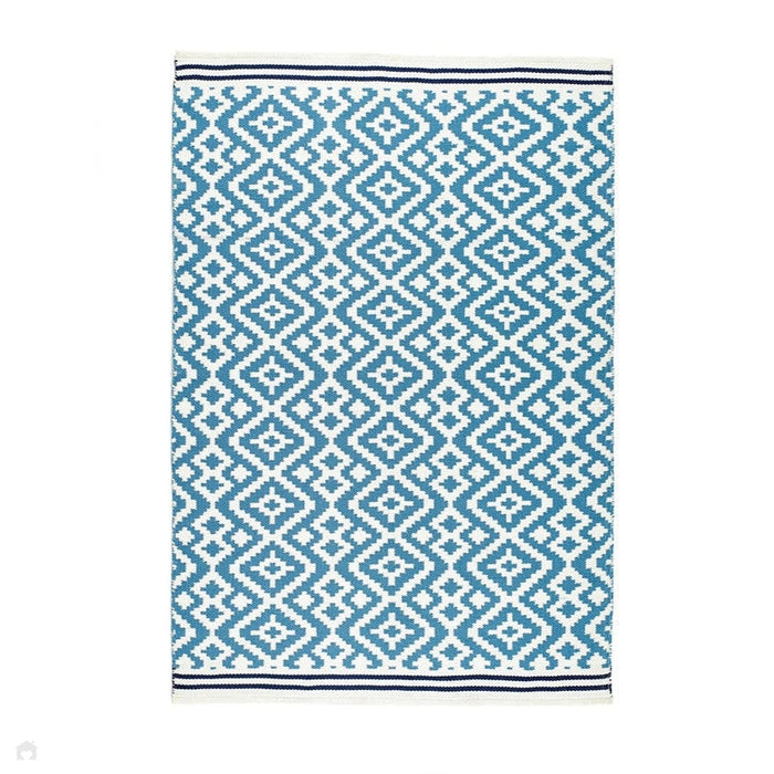 Aztec Blue/Navy Flatweave In-Outdoor Rug