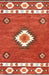 Aztec Design Southwestern Area Rug in Wine Color