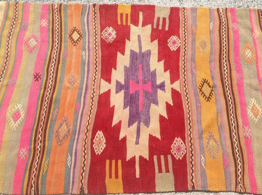 Aztec Design Vintage Handwoven Kilim Rug 155cm x 96cm