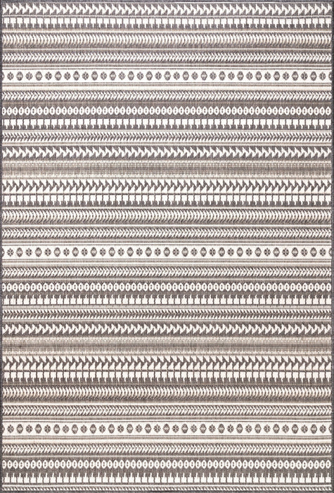 Aztec Geometric Indoor Outdoor Rug 90x150 cm Grey