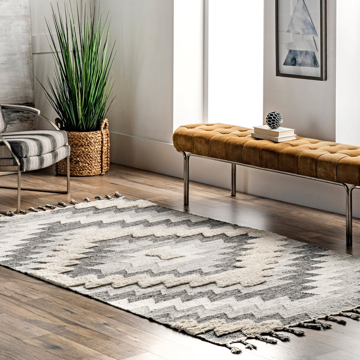 Aztec Grey Area Rug 120x180 cm