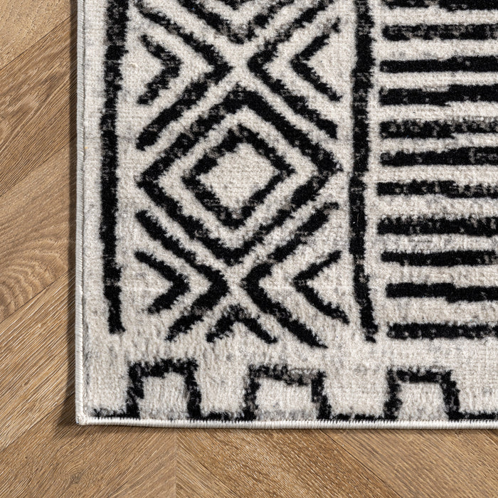 Aztec Grey Area Rug for Home Décor