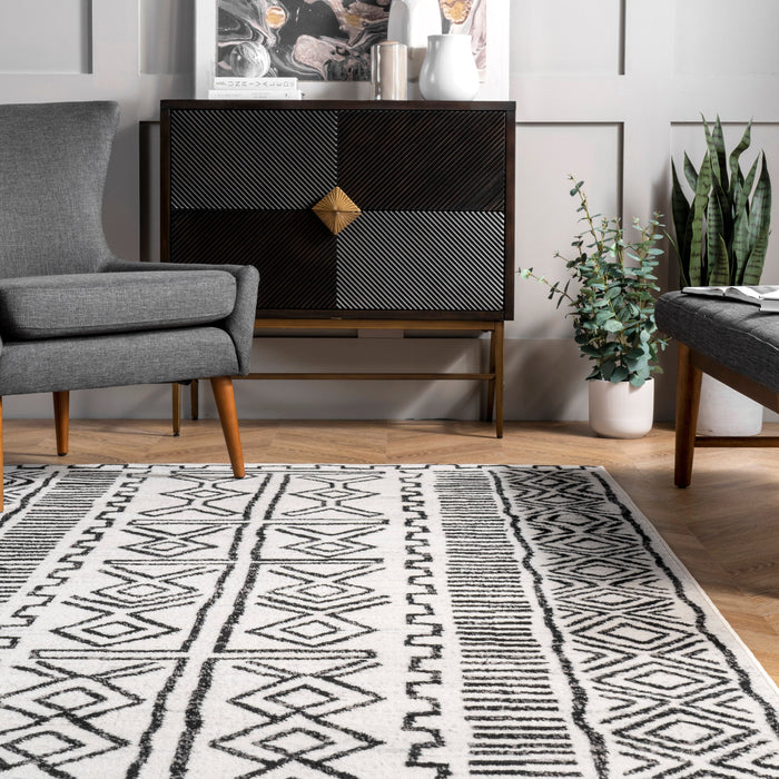 Aztec Grey Area Rug for Home Décor