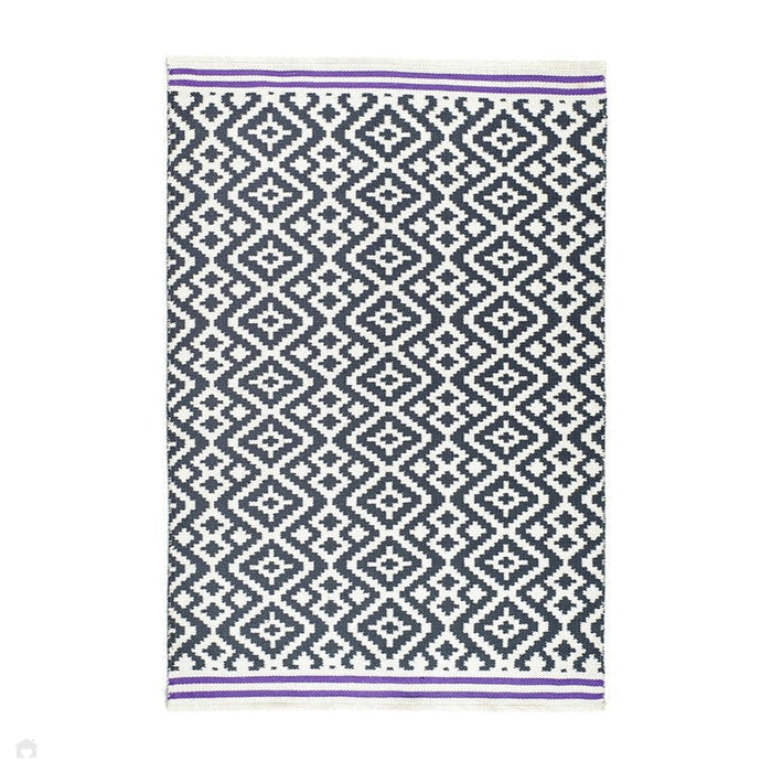 Aztec Grey/Purple Flatweave In-Outdoor Rug