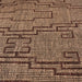 Aztec Inspired Hemp And Leather Hand-Woven Rug