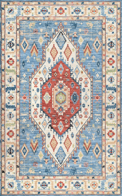 Aztec Medallion Area Rug 160x230 cm Multicolor Design