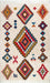 Aztec Multicolor Tasseled Area Rug 60x90 cm