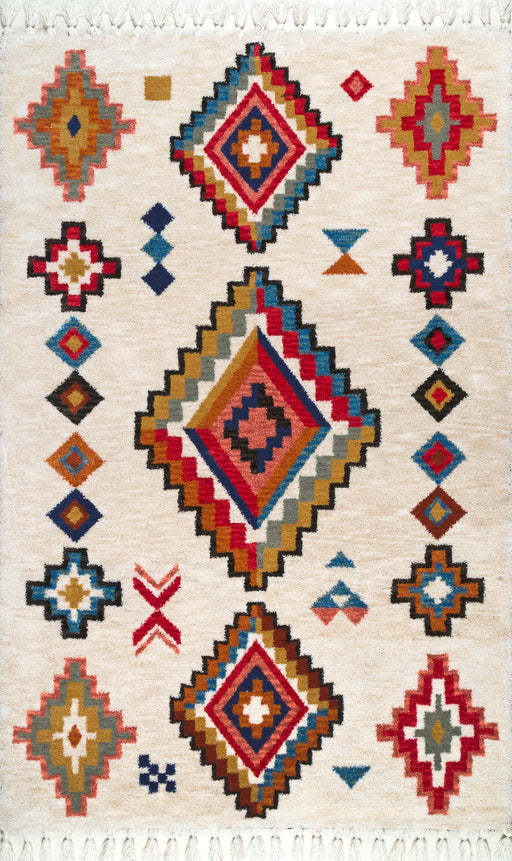 Aztec Multicolor Tasseled Area Rug 60x90 cm