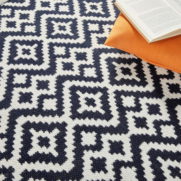 Aztec Navy/Red Flatweave In-Outdoor Rug