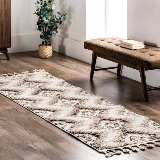 Aztec Pattern Area Rug 120x180 cm Beige