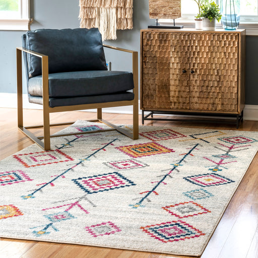 Aztec Pattern Beige Area Rug 150x230 cm